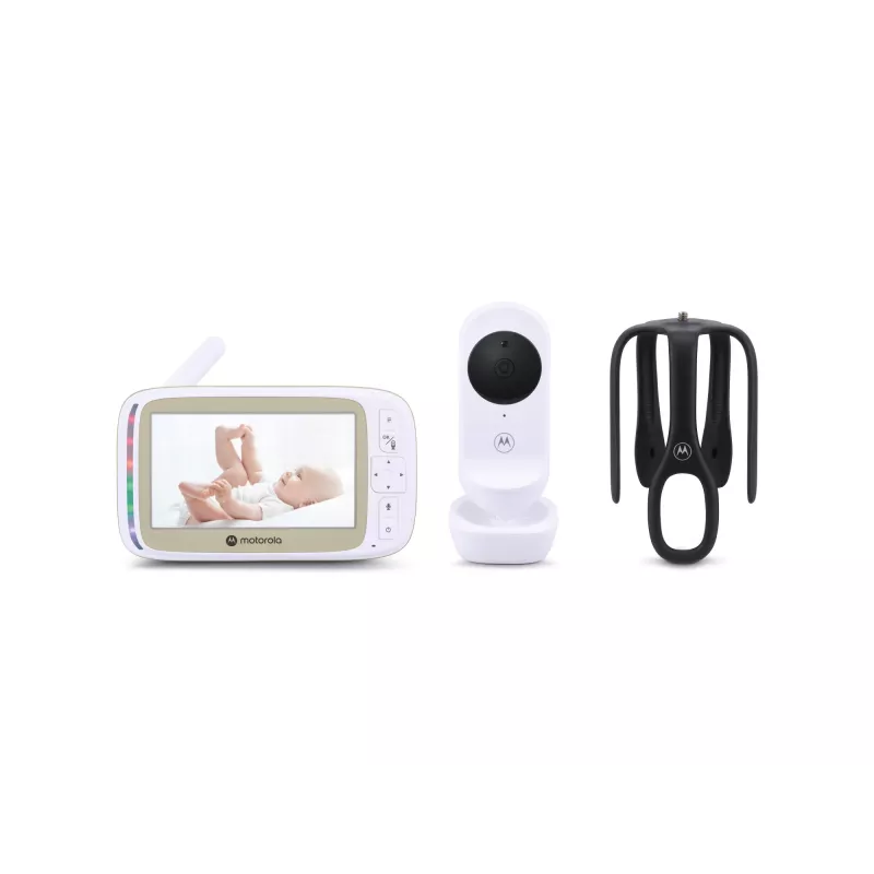 Motorola 5.0” Wi-Fi video bērnu monitors ar Stargrip gultiņas stiprinājumu | VM45 Connect | Balts