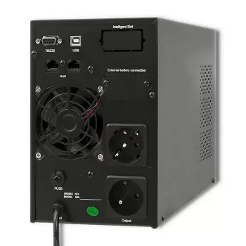 Qoltec 53042 nepārtrauktās barošanas avots (UPS) Dubultās pārveidošanas (Online) 1 kVA 800 W 2 maiņstrāvas kontaktligzdas