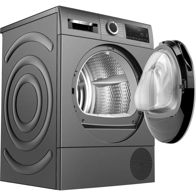 Bosch Serie 6 WQG2450R10 veļas žāvētājs Brīvstāvošs Ielādēšana no priekšas 9 kg Melns