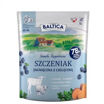 BALTICA Regional Flavours Junior jēra gaļa ar teļa gaļu - sausā suņu barība - 1 kg