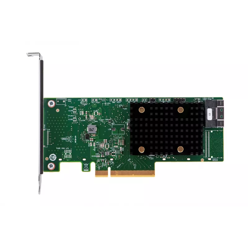 Iekšējais HBA adapteris Broadcom 9500-8i — PCIe SAS/SATA 12 Gbit/s, NVMe, Pilna augstuma/zemprofilu