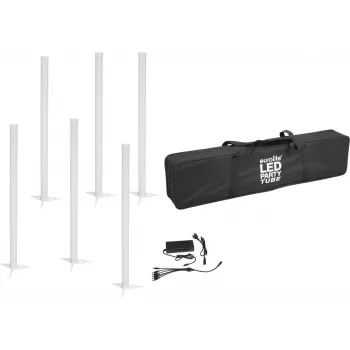 LED ballīšu lampiņu komplekts EUROLITE 20000952 — 6x ar baterijām darbināmas RGB lampiņas ar IR tālvadību