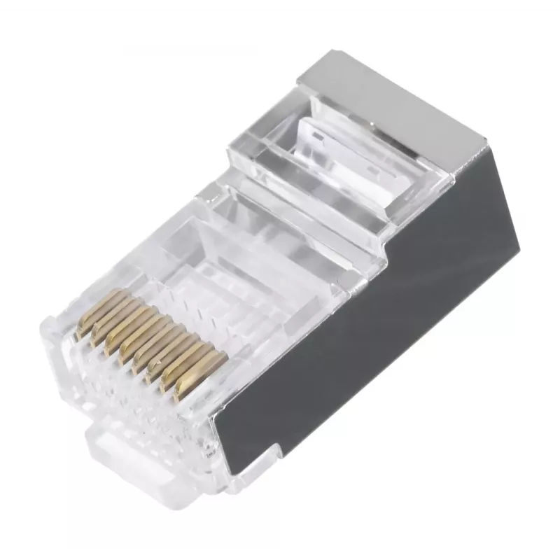 LANBERG RJ-45 vadu savienotājs PLS-5000EZ, Cat5e, F/UTP (FTP), pelēks, 100 gab.