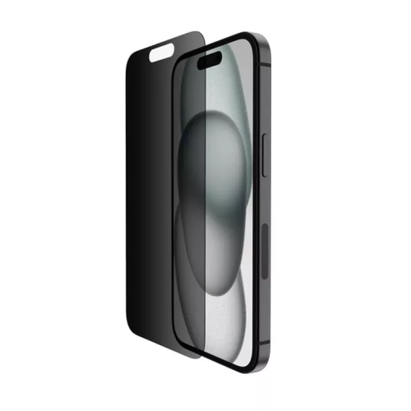 Belkin ScreenForce Pro - ekrāna aizsargs telefonam - 2.5D - stikls - ar privātuma filtru - stikls - Apple iPhone 14 Pro, 15 (OVA147ZZ)