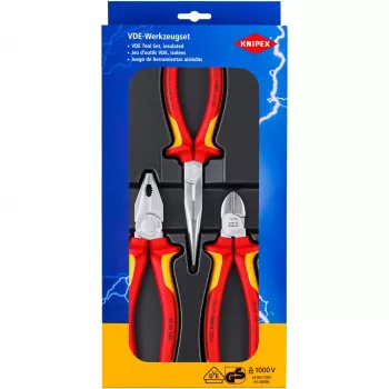 Knipex 00 20 12 mehāniķu instrumentu komplekts 3 instrumenti