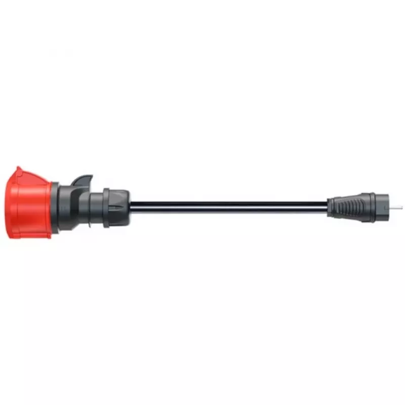 go-e adapteris Gemini flex 22 kW, CEE sarkans trīsfāžu spraudnis 32A > mājsaimniecības kontaktligzda (melns, 30 cm)