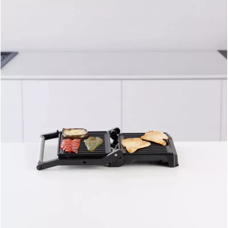 Kontakta grils Taurus MYGRILL LEGEND 1000W, nerūsējošais tērauds/melns, cepamā virsma 230×145 mm