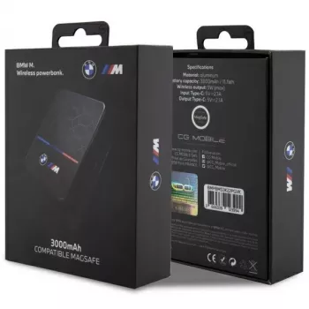 Pārnēsājams akumulators BMW ārējais akumulators induktīvs BMPBMS3K22PGVK5W 3000mAh