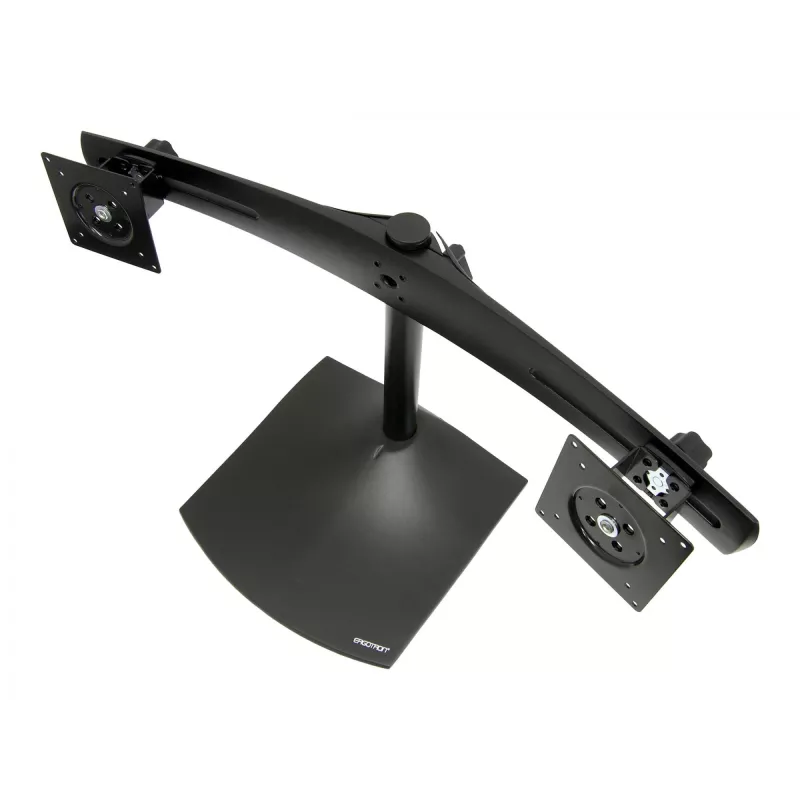 Ergotron DS100 - statīvs - horizontāls - 2 LCD displejiem - Alumīnijs, Tērauds - Melns - Ekrāna izmērs: līdz 61 cm (līdz 24 collām)