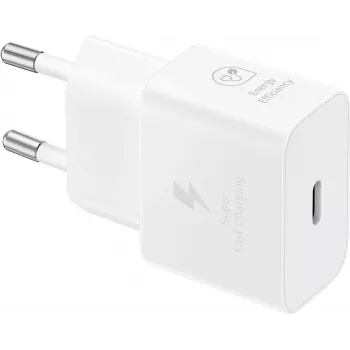 Strāvas adapteris Samsung EP-T2510XWEG 25 W USB-C ātrais lādētājs, USB-C izeja