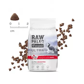 RAW PALEO Ultra Medium&Large Puppy Beef - sausā barība kucēniem - 10 kg