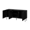 SIENA kumode 150.5x40x75 matēts melns