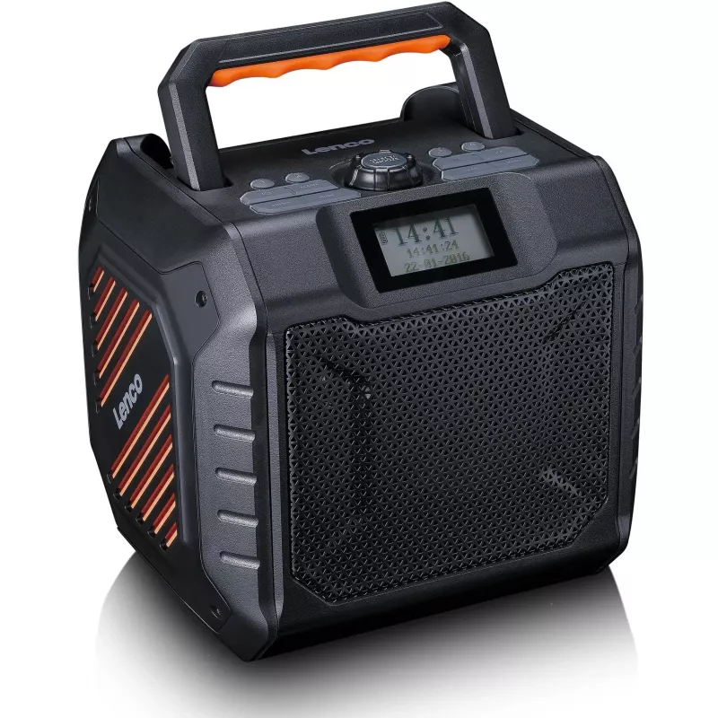 Portatīvais digitālais radio Lenco ODR-160GY pelēkā krāsā FM/AM ar digitālo uztvērēju un kompaktu dizainu