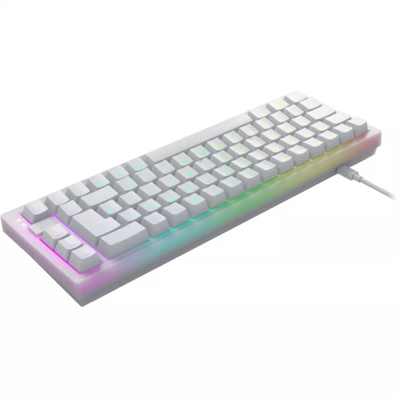CHERRY K5V2 Compact klaviatūra spēlēm USB QWERTY angļu balta 67 taustiņi RGB LED