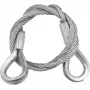 Tērauda trose EUROLITE 600 x 3 mm sudraba ar kausu, modelis 5801048F