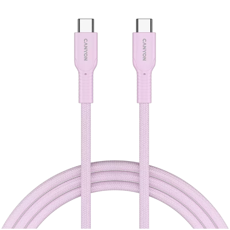 CANYON kabelis OnWire 60CL C-C 60W COLOR Pīts 1m Rozā