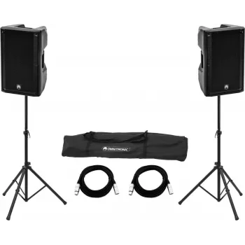 Skaļruņu komplekts Omnitronic XKB-212A, 2×12 collu pasīvie skaļruņi, 2000 W programma