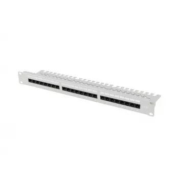 Patch panel LANBERG PPUA-1124-S 24-portu 1U 19 collu 6A kategorijas UTP