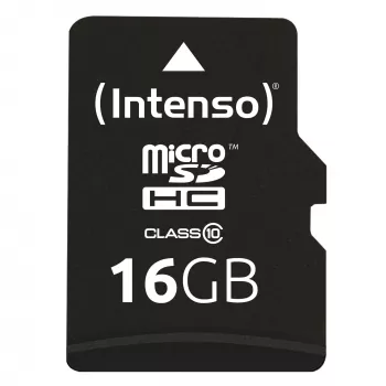 ATMIŅA MICRO SDHC 16GB C10/W/ADAPTER 3413470 INTENSO