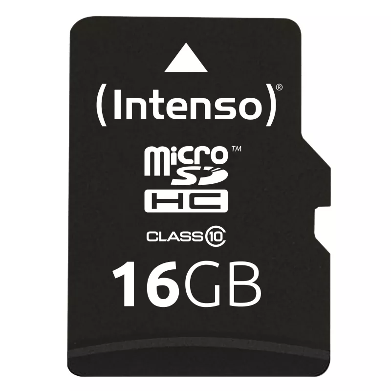 ATMIŅA MICRO SDHC 16GB C10/W/ADAPTER 3413470 INTENSO