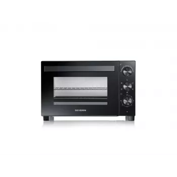 Mini cepeškrāsns SEVERIN TO 2075 — 30 L ietilpība, 1600 W, brīvstāvoša, melna, grila funkcija
