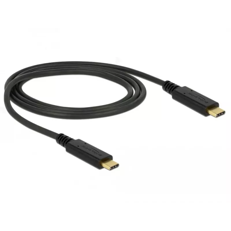 USB kabelis DeLOCK 85531 USB 3.2 Gen 2 1m USB C melns