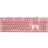 Deltaco GAM-021-RGB-P-DE - pilna izmēra (100%) - USB - membrānas taustiņu slēdzis - QWERTZ - Rozā