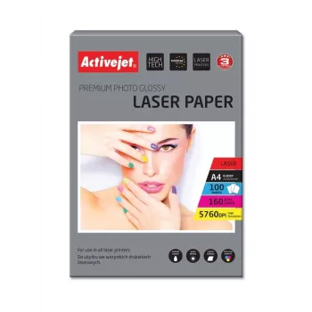 Fotopapīrs ActiveJet AP4-160G100L A4 160 g/m² Glancs 100 loksnes