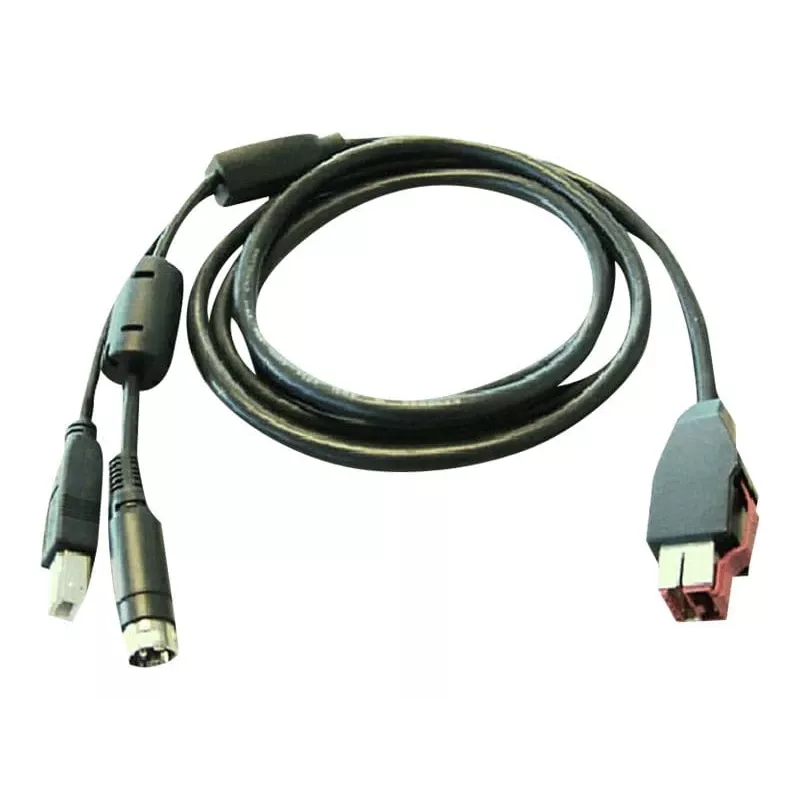 HP - barošanas USB kabelis - priekš Engage Thermal čeku printera, Engage One, RP9 G1 mazumtirdzniecības sistēmas (BM477AA)