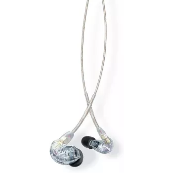 Shure SE215 Pro austiņas ar vadu, iekšējās, skatuves/studijas, caurspīdīgas