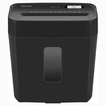 Papīra smalcinātājs SAVIO ND-01, šķērsgriezuma 4 x 32 mm, 11 L tvertne, 230 W, melns, 72 dB