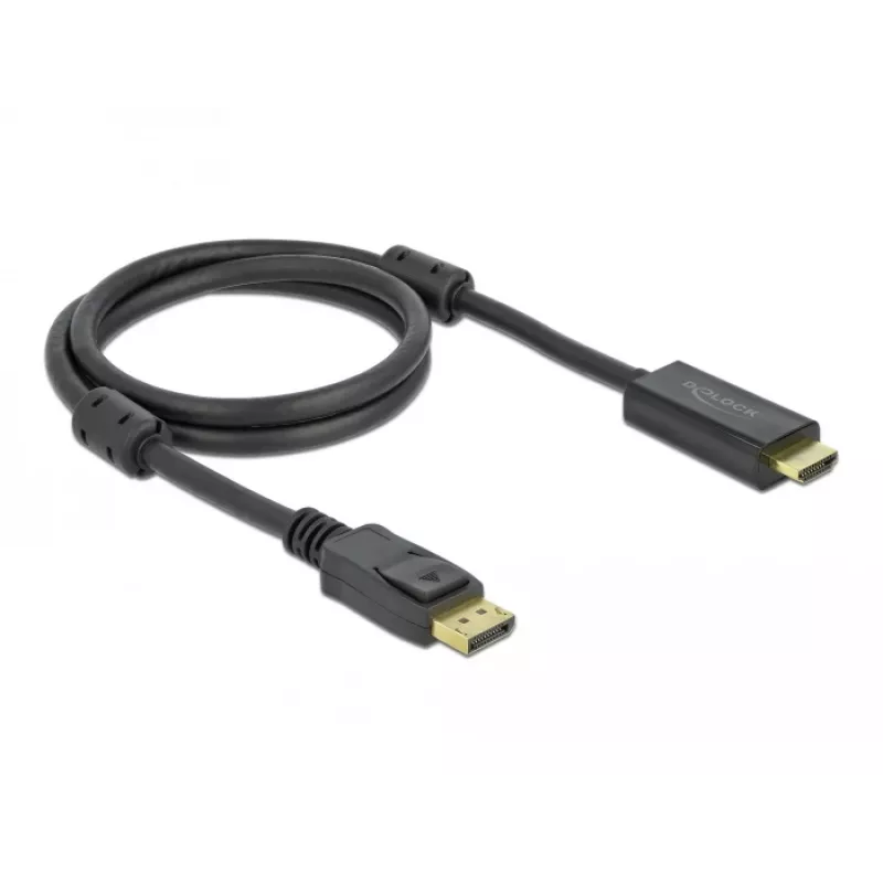 DeLOCK aktīvais DisplayPort 1.2 uz HDMI 4K 60 Hz kabelis 1 m