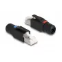 DeLOCK RJ45 spraudnis uzstādīšanai uz vietas Cat.6A melns taisns savienotājs