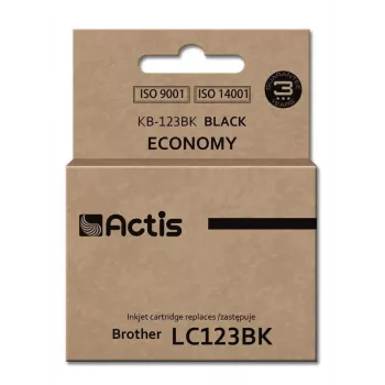 Actis KB-123Bk tinte (aizstāj Brother LC123BK/LC121BK; standarta; 15 ml; melna)