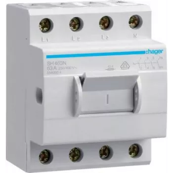Hager SH463N kompaktais slēdzis 63A 4 normāli atvērti kontakti 400V maiņstrāva 3,5PLE