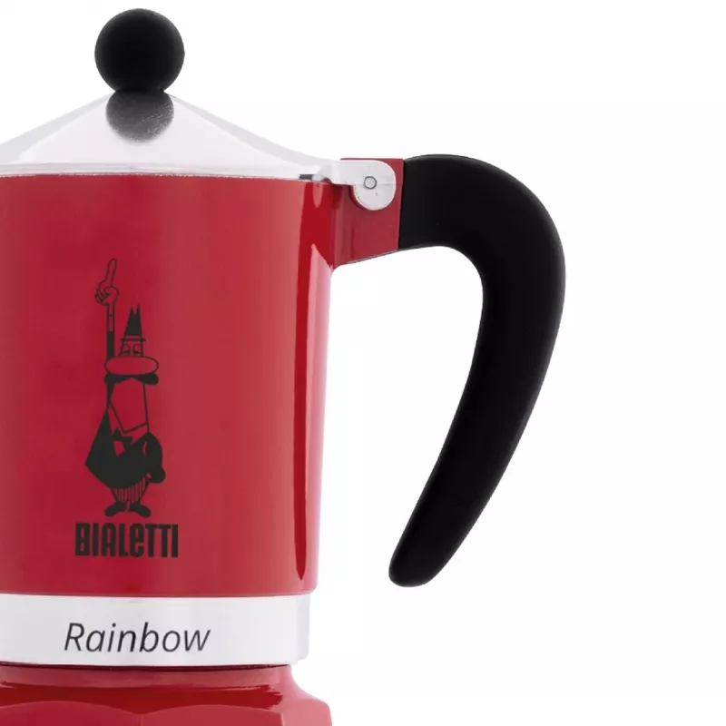 Plīts kafijas automāts BIALETTI Rainbow 0.06 L — alumīnijs, 60 ml, sarkans