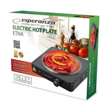 Esperanza EKH012K plīts Melna Darba virsma 21 cm 1 zona(-s)