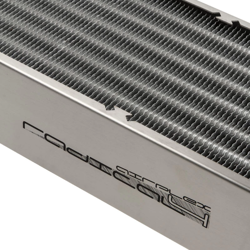 Radiatora bloks Aqua-Computer 33706 — alumīnijs/varš/nerūsējošais tērauds, 320×140×73 mm, pelēks/sudrabains
