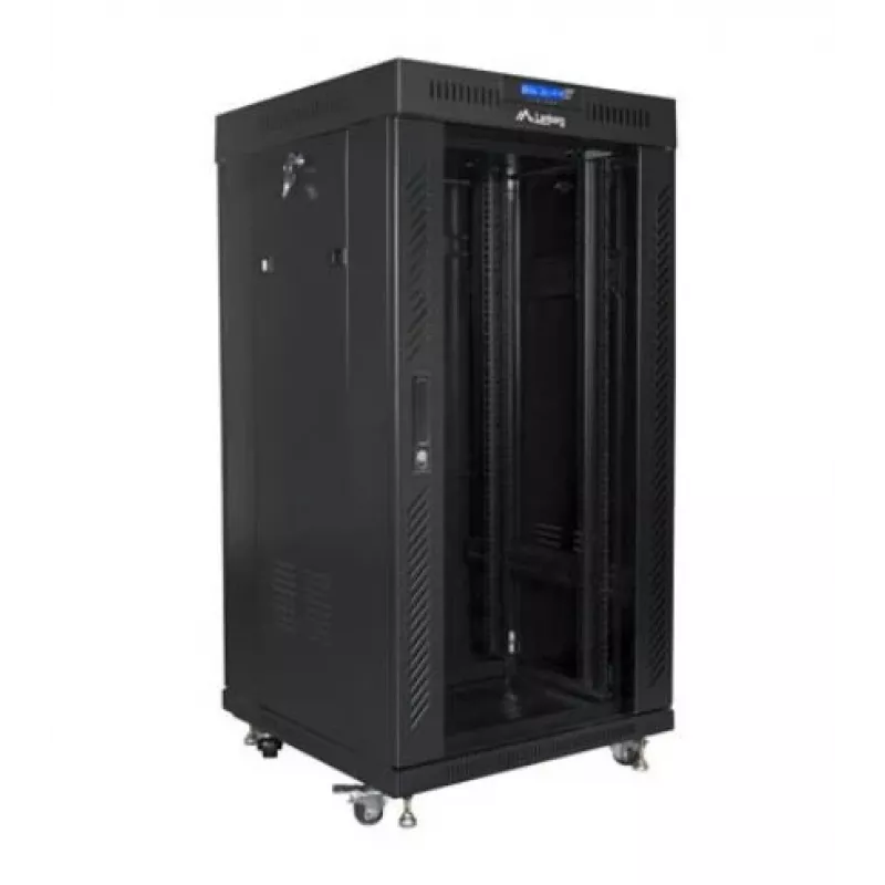 Rack cabinet 19 inch 22U 600x600 mm Melns LANBERG FF01-6622-12BL