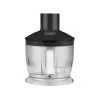 Rokas iegremdējamais blenderis LAFE BRK-003A, 800 W, melns/sudrabains, nerūsējošā tērauda asmens, 0,6 L bļoda, 0,5 L krūze