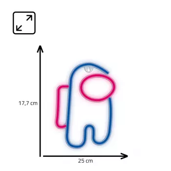 Dekoratīvā neonstila LED gaisma MANTA SNL27BLT Style Neon Lights ASTRONAUT, pievienojama elektrotīklam galda/sienas LED akcentam