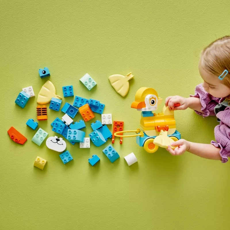 Rotaļlietu komplekts LEGO DUPLO 3-in-1 Animals on Wheels 10448 — DUPLO būvē un spēlējies dzīvnieki, 58 gab., vecums 2+