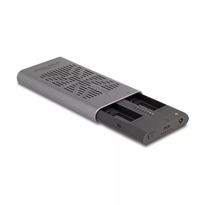 SSD korpuss DeLOCK 42027 pelēks M.2 10 Gbit/s USB Type-C