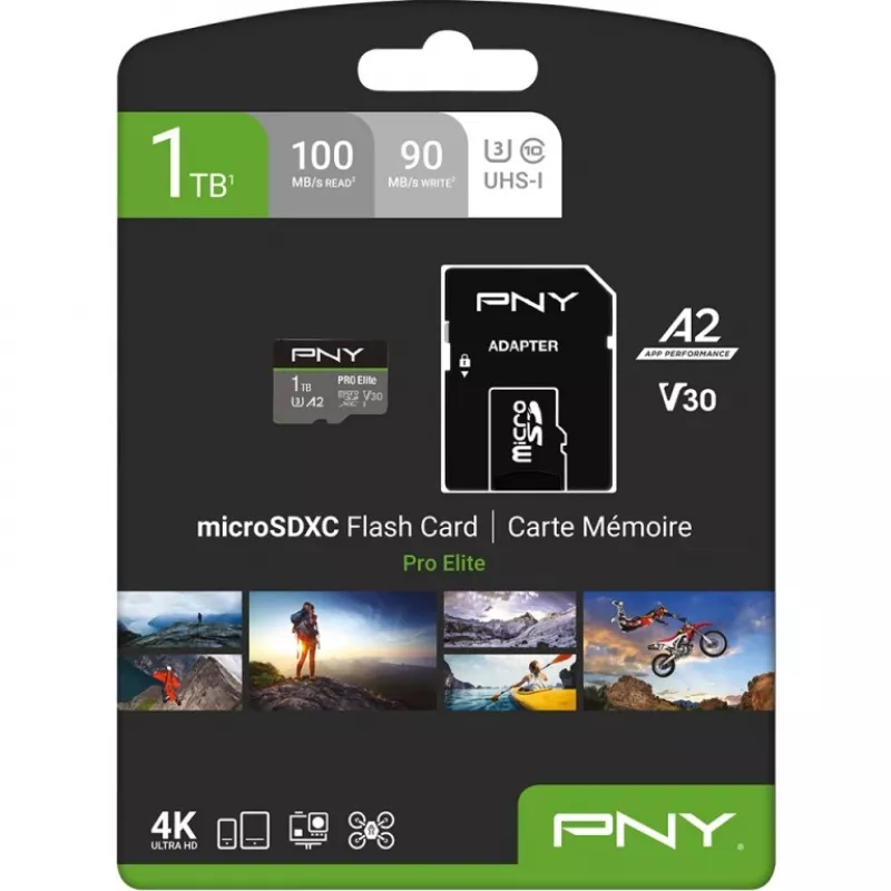 MicroSDXC PNY Pro Elite 1 TB UHS-I modelis