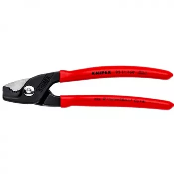 Kabeļu grieznes Knipex 95 11 160 — 160 mm griešanas jauda, ergonomiski rokturi
