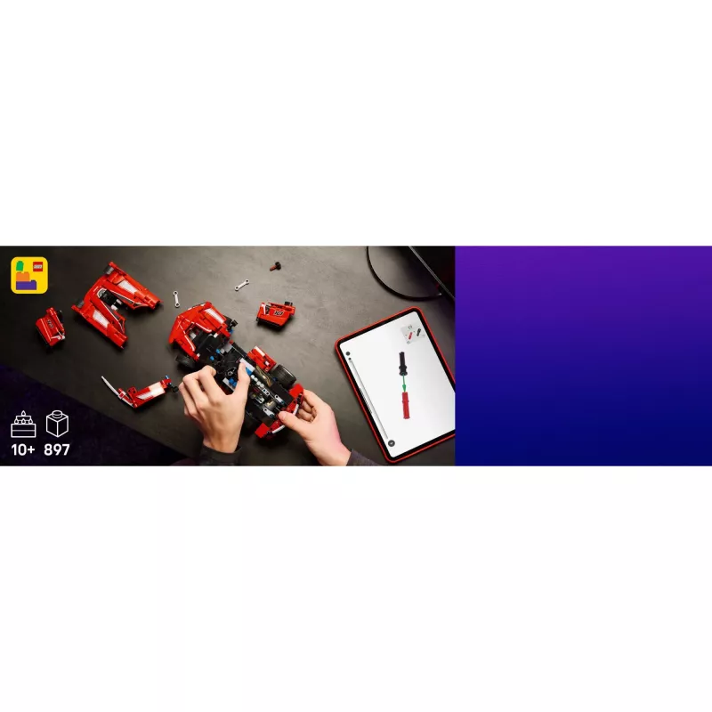 LEGO Technic Ferrari FXX K būvkonstruktors, mēroga modelis 1:10, 897 detaļas, vecumam 10+