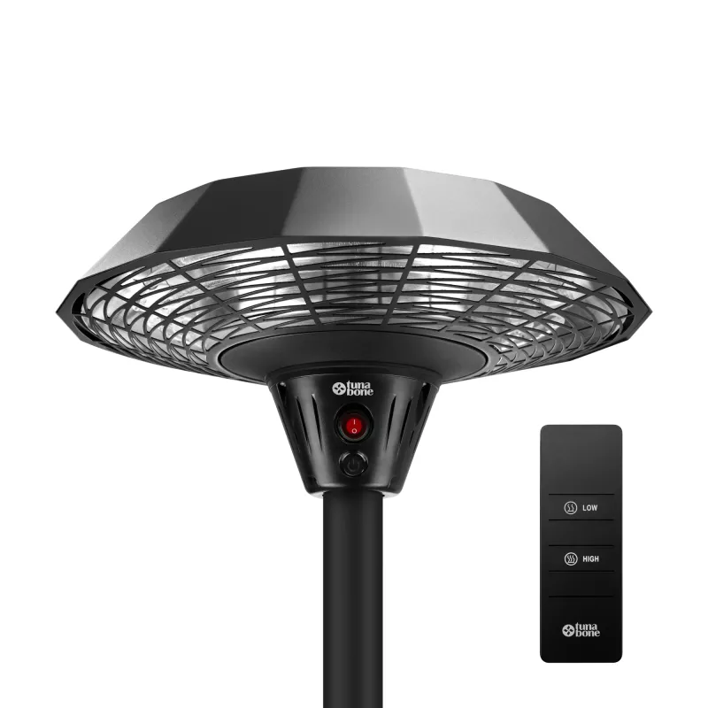 Elektriskais stāvošais infrasarkanais terases sildītājs TARGUS TB2068S-01, 2000 W, 3 jaudas līmeņi, IP45, līdz 20 m²