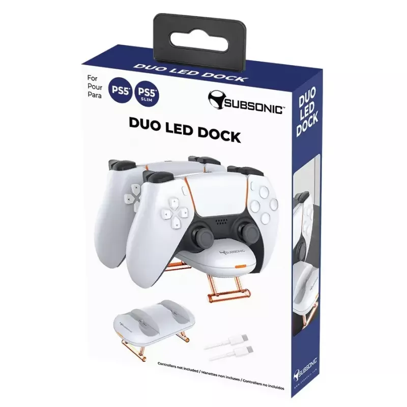 Uzlādes doks SUBSONIC SA5632 priekš PS5 dubulta uzlāde ar LED indikatoriem