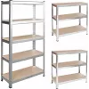 Metāla plauktu bloks sudraba krāsā 150X75X35CM