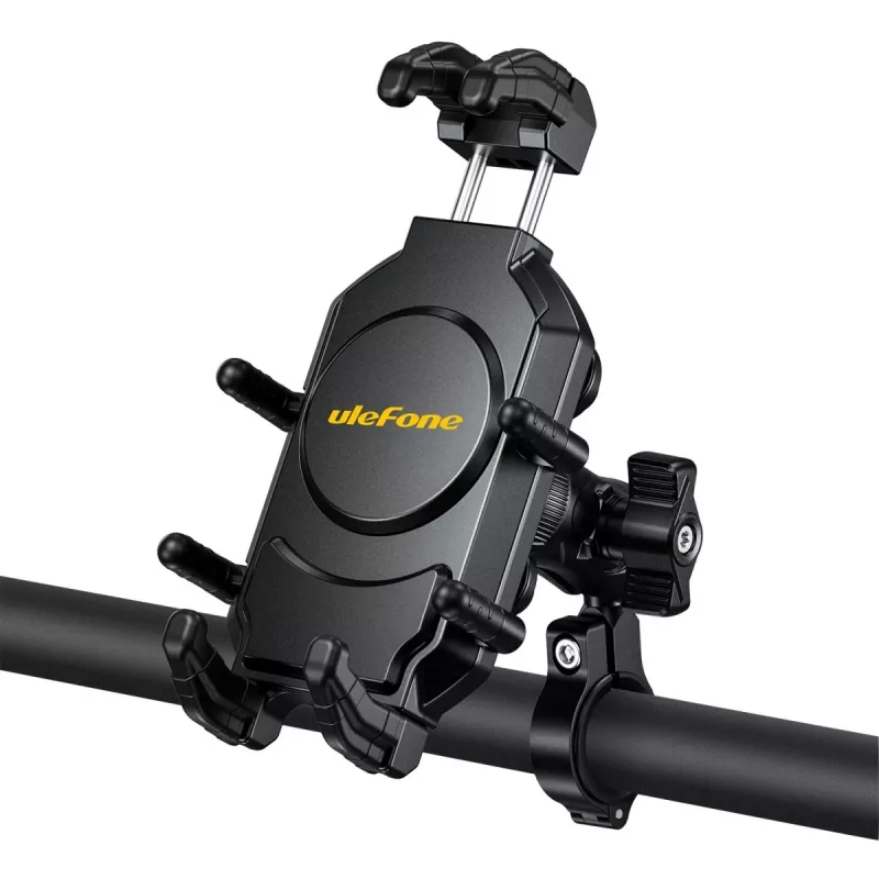 Pasīvais turētājs UleFone Armor Mount Pro mobilajiem tālruņiem — kronšteina stiprinājums, velosipēdam un skrejritenim, melns
